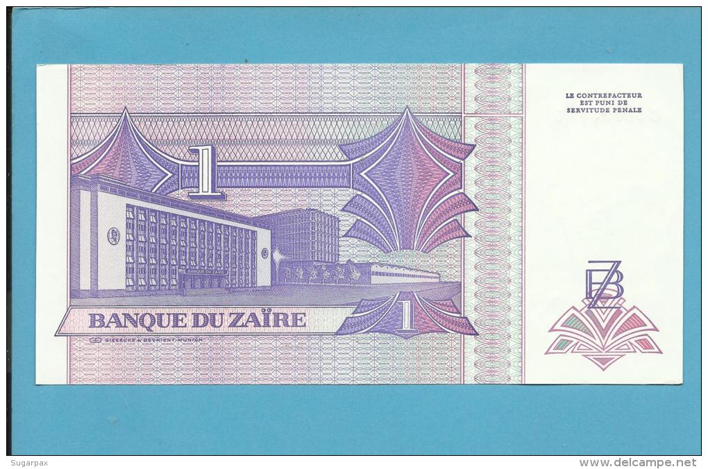 ZAIRE - 1 NOUVEAU ZAIRE - 24/06/1993 - Pick 52 - UNC. - Sign. 9 - Mobutu - 2 Scans - Zaire