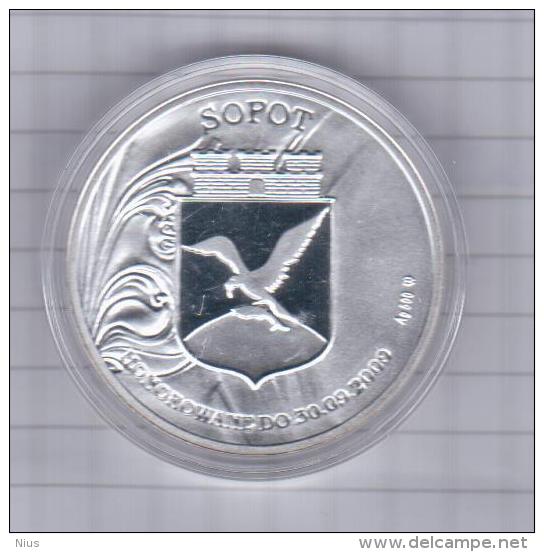 Poland 2009 Sopot, Music Musique, Medal Medaille, 50 Years Of Rock 'n' Roll, Silver 50 Guldenow Sopotskich - Unclassified