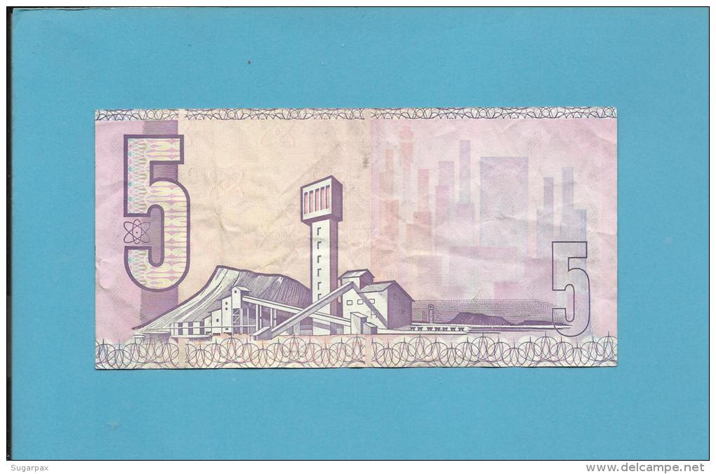 South Africa - 5 RAND - ( 1981 - 89 ) - Pick 119.c - Sign. 6 - Watermark: Jan Van Riebeek - 2 Scans - Afrique Du Sud