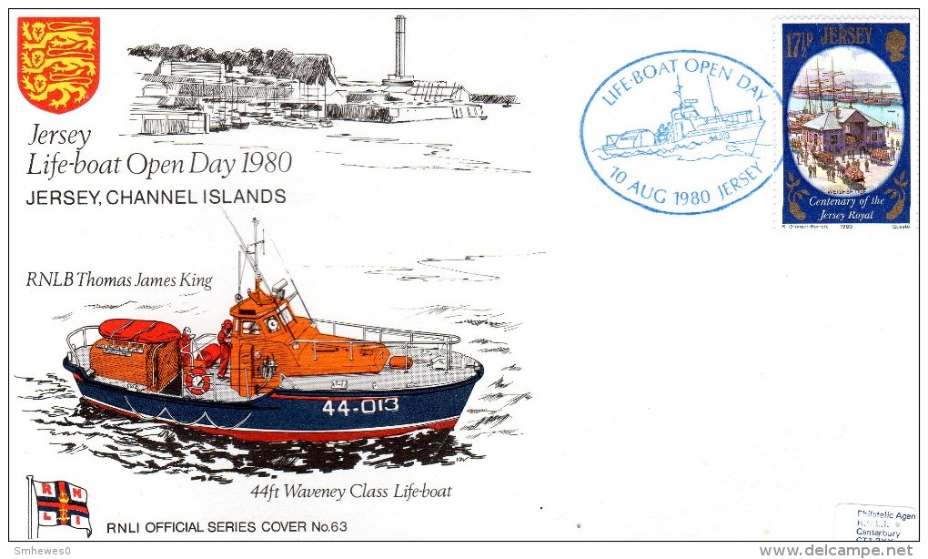 FDC - Jersey Lifeboat Open Day 1980, RNLI Official Series Cover No.63 - Maritime