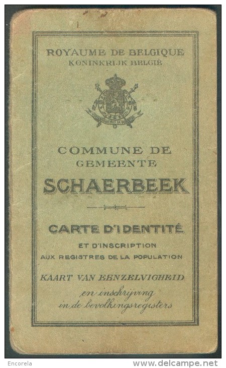 Carte D´identité Délivré Par La Commune De SCHAERBEEK à Aline LIEDTS Le 11-2-1907 - 10607 - Non Classés