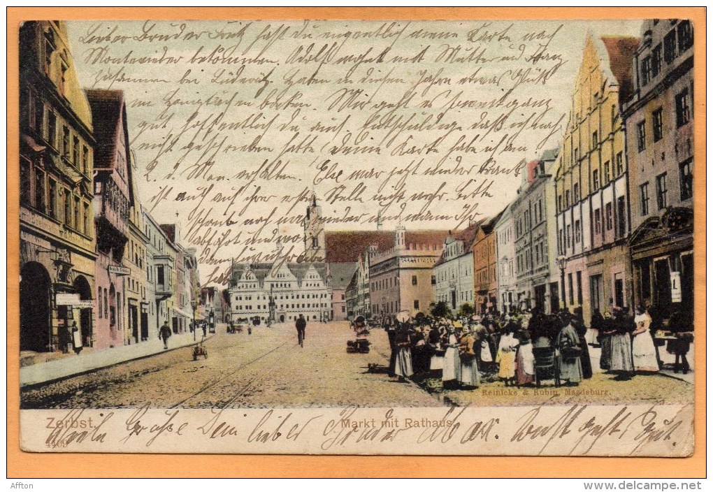 Zerbst Markt 1905 Postcard - Zerbst