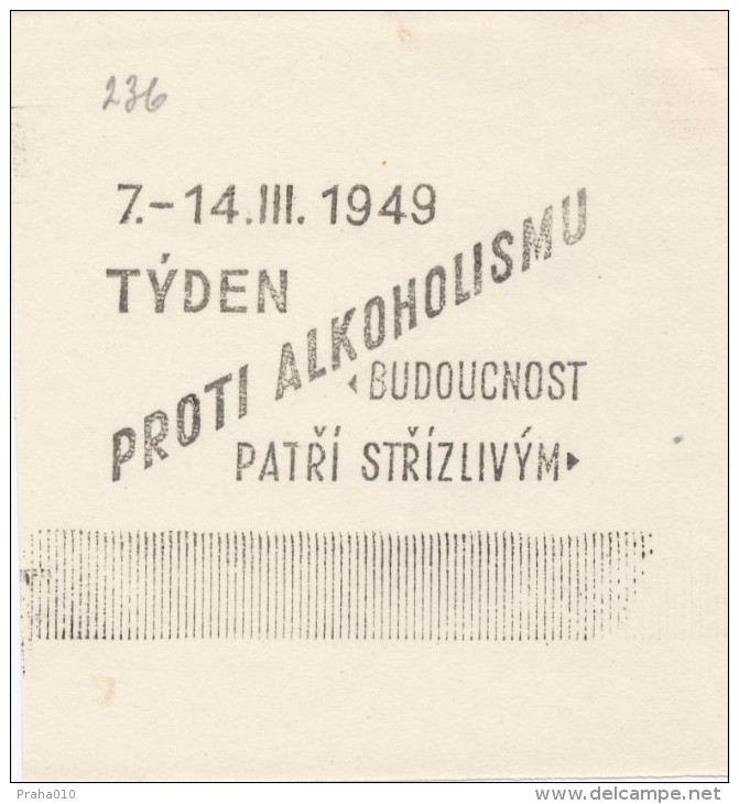J1062 - Czechoslovakia (1945-79) Control Imprint Stamp Machine (R!): Week Against Alcoholism; Future Belongs To Sober 49 - Drogen