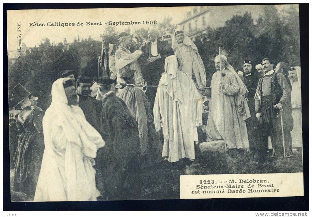Cpa  Du 29 Brest Fêtes Celtiques Septembre 1908 Delobeau Maire De Brest Est Nommé Barde Honoraire    AG15 23 - Brest
