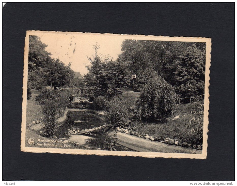 53679     Belgio,    Marchienne-au-Pont,  Vue Interieure Du  Parc,  VG  1951 - Charleroi