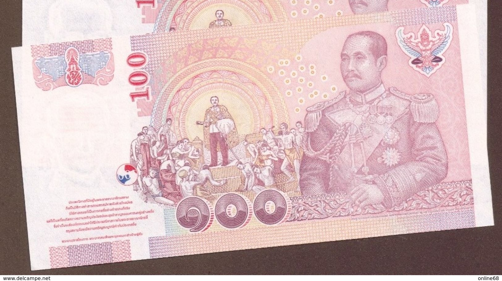 THAILAND 100 BAHT BE 2548 (2005) Serie 3H  King Rama V Chulalongkorn  P# 114  UNC - Thailand