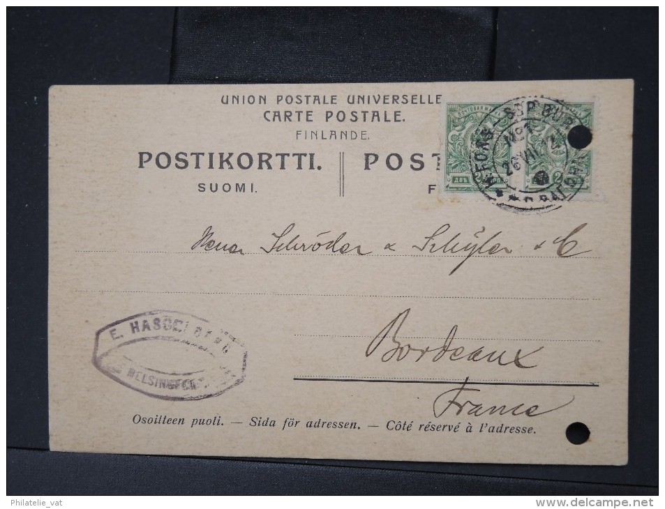 FINLANDE -Entier Postal Voyagé Pour Bordeaux En 1912  à Voir    P4732 - Postal Stationery