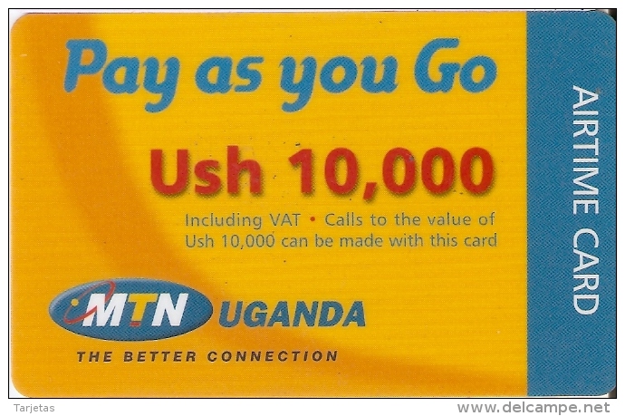 TARJETA DE UGANDA DE MTN DE USH 10000 (PAY AS YOU GO) - Uganda