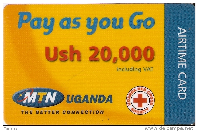 TARJETA DE UGANDA DE MTN DE USH 20000 (PAY AS YOU GO) RED CROSS-CRUZ ROJA - Ouganda
