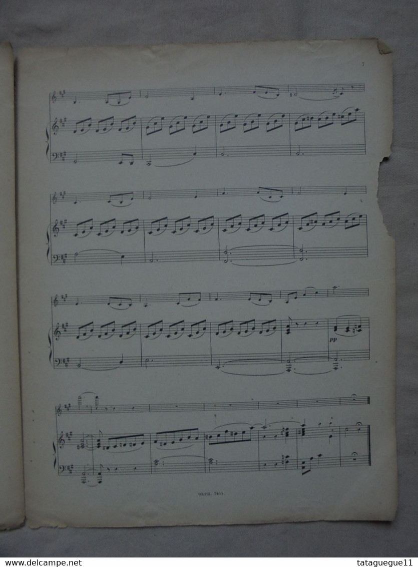 Ancien - Partition violon & piano - CHERCHANT L'OUBLI Rêverie par J. Louis ITHIER