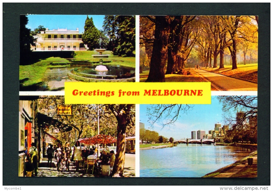 AUSTRALIA  -  Melbourne  Multi View  Used Postcard As Scans - Melbourne