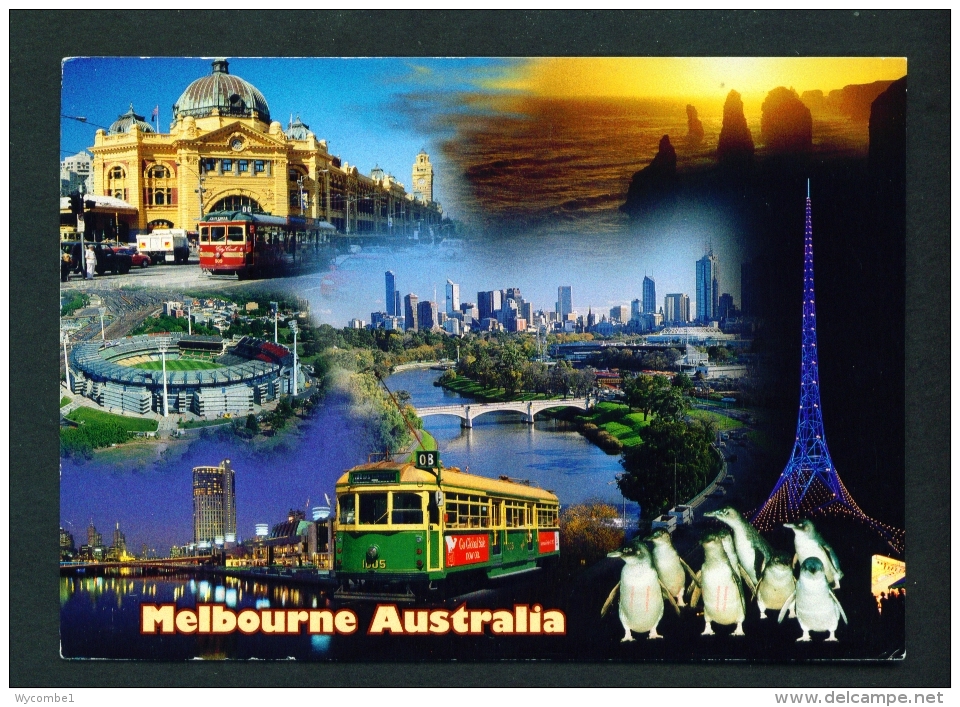 AUSTRALIA  -  Melbourne  Multi View  Used Postcard As Scans - Melbourne