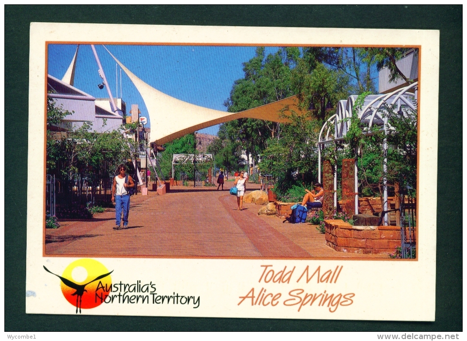 AUSTRALIA  -  Alice Springs  Todd Mall  Used Postcard As Scans - Alice Springs