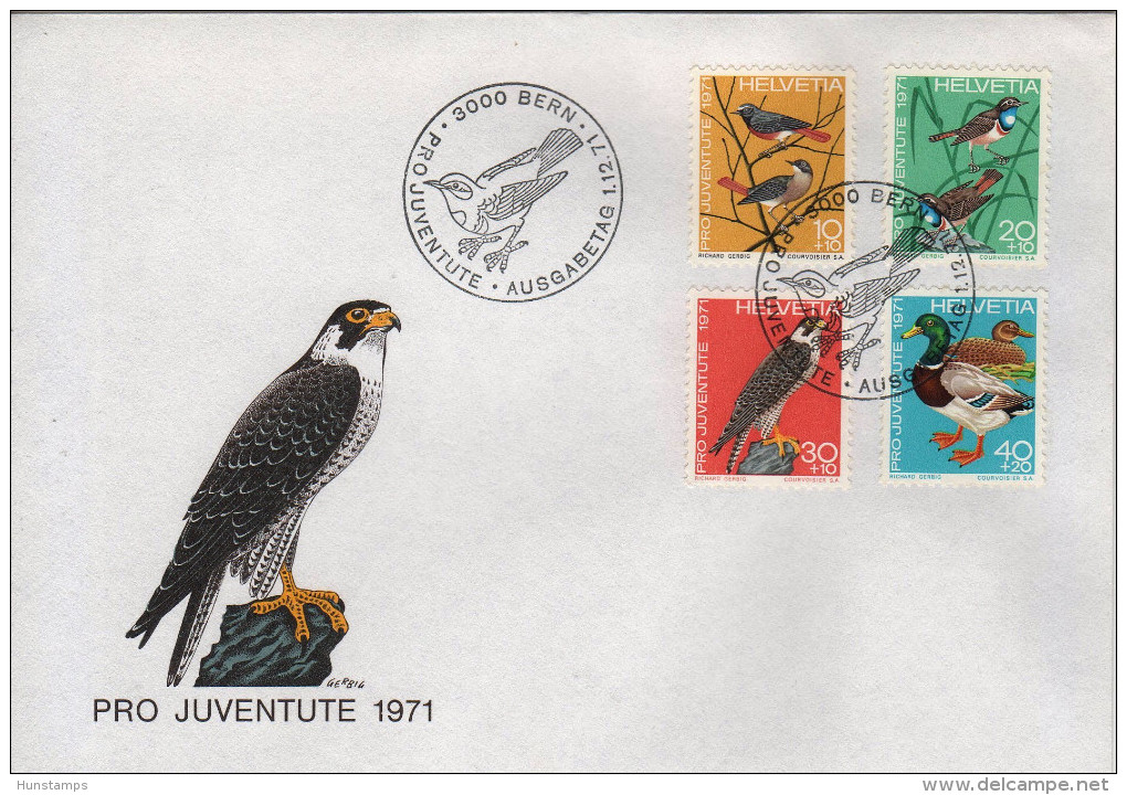 Switzerland - Pro Juventute 1971. Animals / Birds Set On FDC - Autres & Non Classés