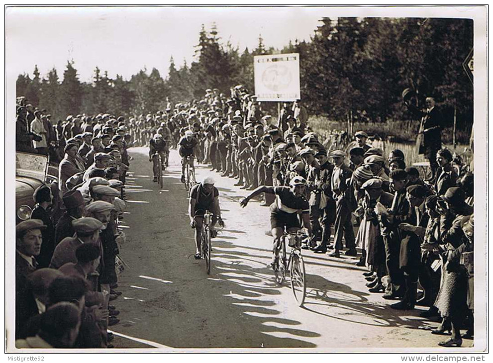 (74) Photo Meurisse 1932 ? Tour De France Cycliste Étape Évian-Belfort Col De La Faucille CAMUSSO (Italie) Benoît FAURE - Cyclisme