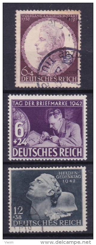 Duitsland - DEUTSCHES REICH - 1941/1942 - Y&T Nr.734,735 Et/en 736 - Gebruikt /gebraucht /used - ° - Gebraucht