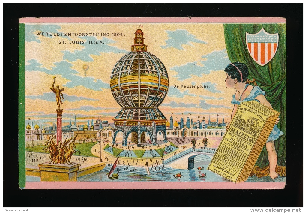 EXPOSITION UNIVERSELLE 1904 : ST. LOUIS U.S.A. ::  LE GLOBE GIGANTESQUE     - 2 SCANS - Esposizioni