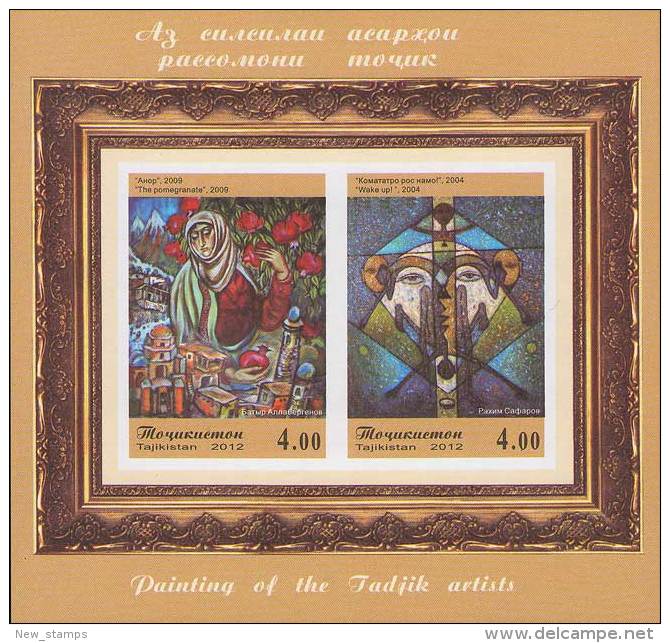 Tajikistan 2012 Painting Of The Tadjik Artists IMPERF SS MNH - Tadschikistan