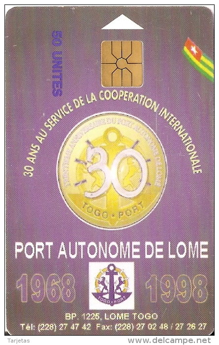 TARJETA DE TOGO DE 50 UNITES DE PORT AUTONOME DE LOME - Togo