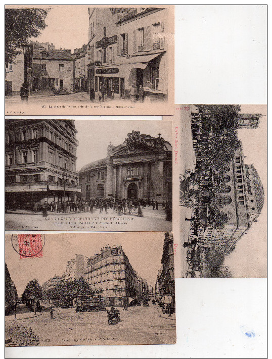 tres bon lot de 32 cpa des quartiers et rues de paris 75 avec animations , voir toutes scannees