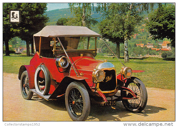 19068- VINTAGE CAR, PHILOS 1914, QSL CARD - PKW