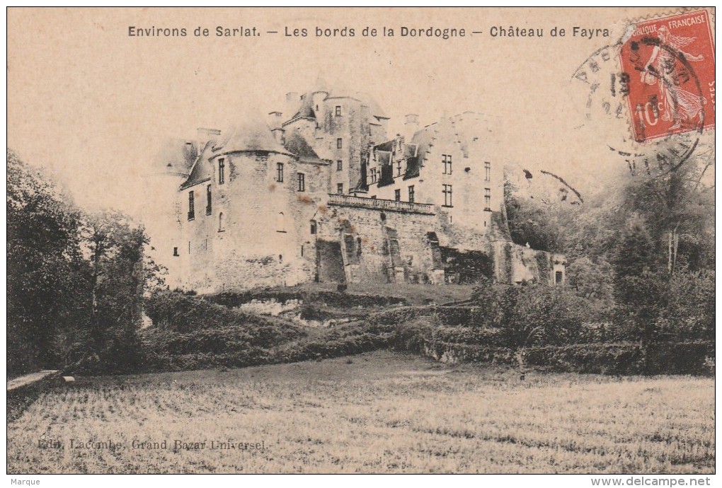 Cpa Environs De SARLAT Les Bords De La Dordogne Château De Fayra - Sarlat La Caneda