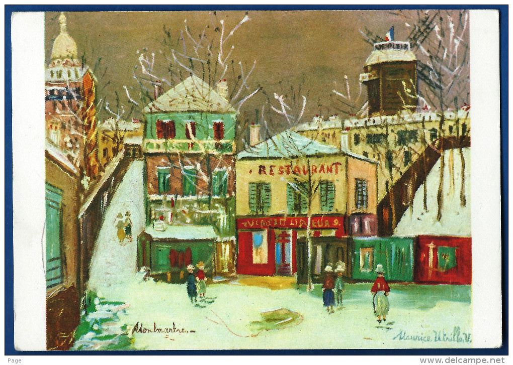 Maurice Utrillo,Montmatre,Künstlerkarte,Paris, - Sonstige & Ohne Zuordnung