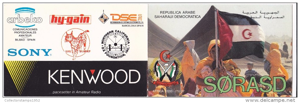 6213A  REPUBLICA ARABE SAGARAUI DEMOCRATICA RASD,DOUBLE POSTCARD. - Emirats Arabes Unis