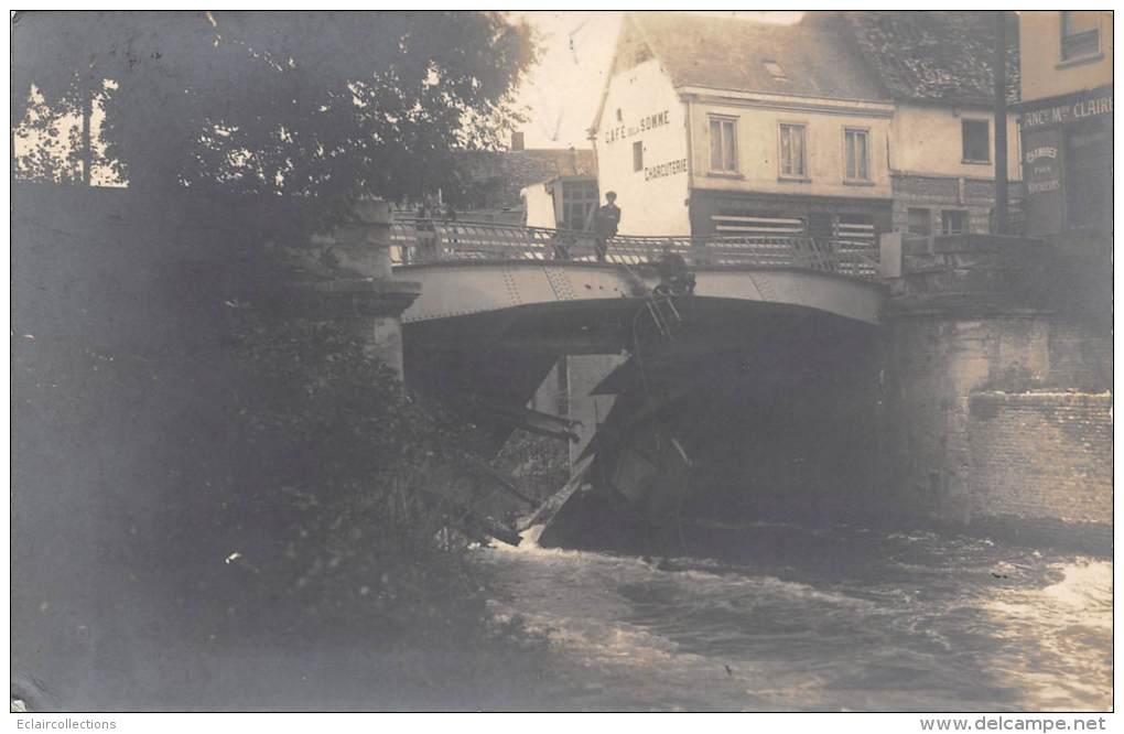 Picquigny ??  Ou ?   80      Pont Accidenté   Carte Photo - Picquigny