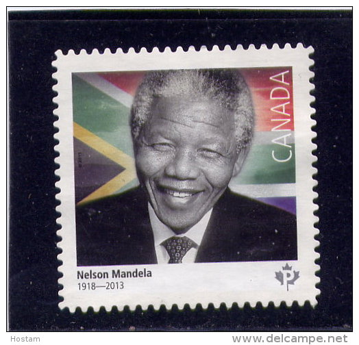 CANADA 2015, USED  #2806,  NELSON MANDELA, USED Stamp - Timbres Seuls