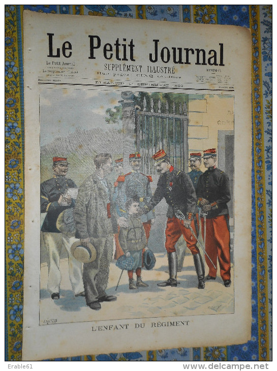 LE PETIT JOURNAL 11/09/ 1898 LAON CASERNE SAINT VINCENT REGIMENT GENERAL DE NEGRIER SAINT LOUIS JERUSALEM CABANEL - 1850 - 1899