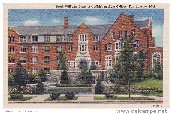 Sarah Williams Dormitory Michigan State College East Lansing Michigan - Lansing