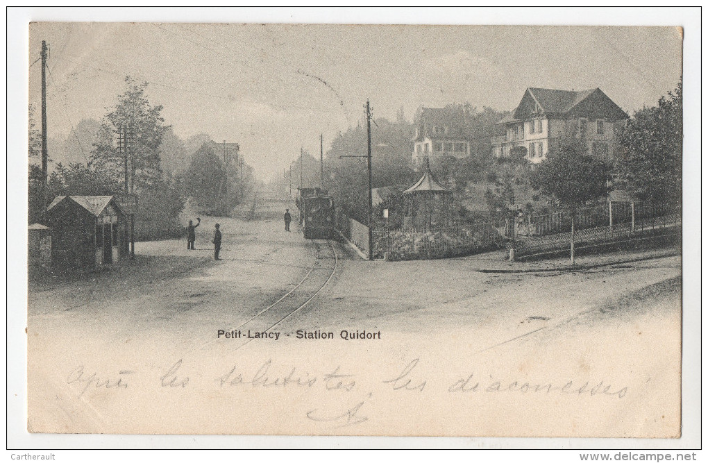 " PETIT-LANCY - Station Quidort  "  TRES RARE -  1902 - Lancy