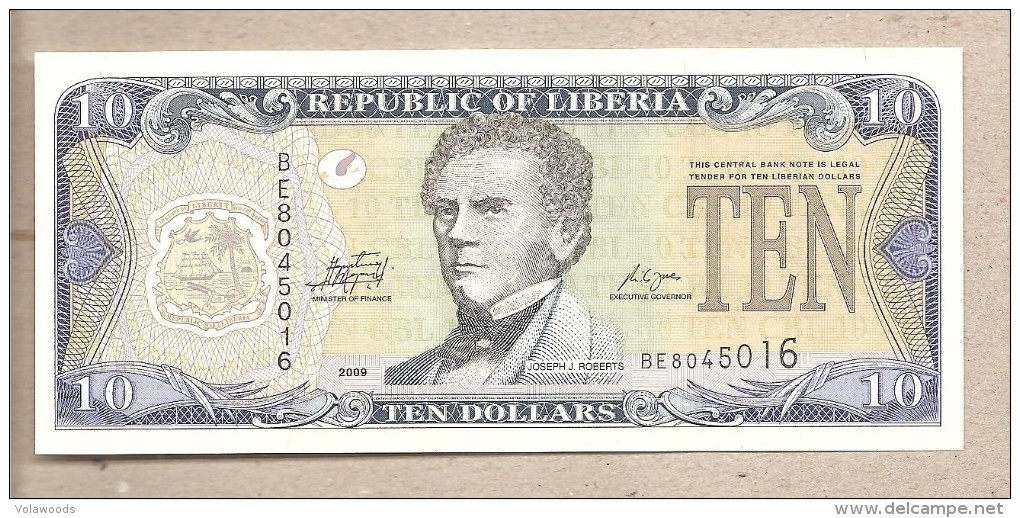 Liberia - Banconota Non Circolata Da 10 Dollari - 2009 - Liberia