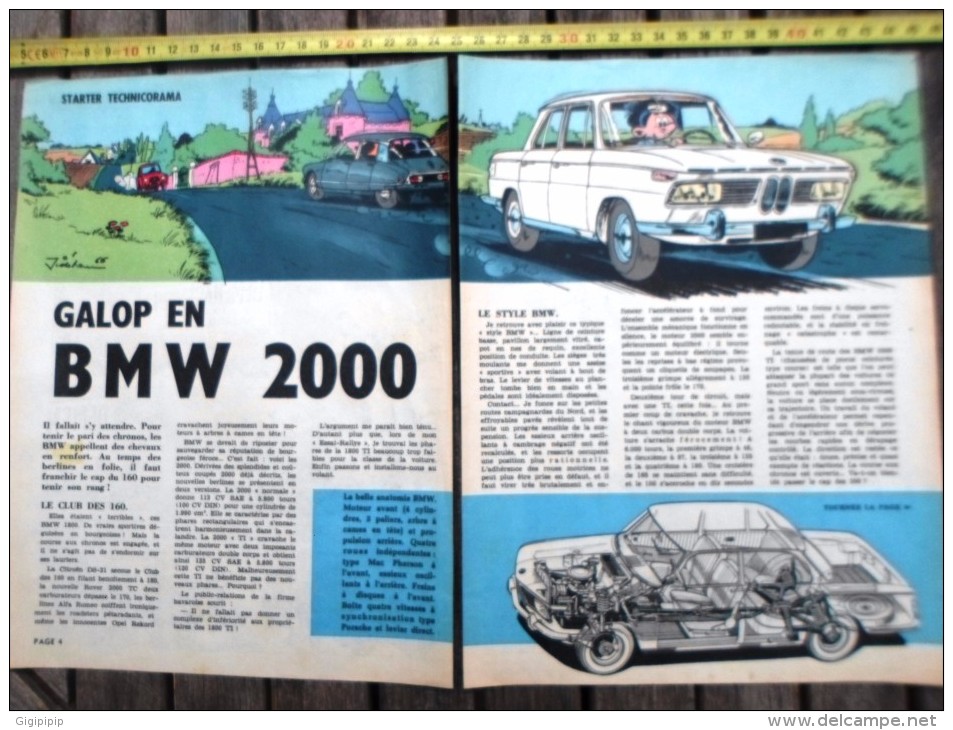 PUB PUBLICITE AUTO BMW 2000 PAR JIDEHEM - Materiaal En Toebehoren