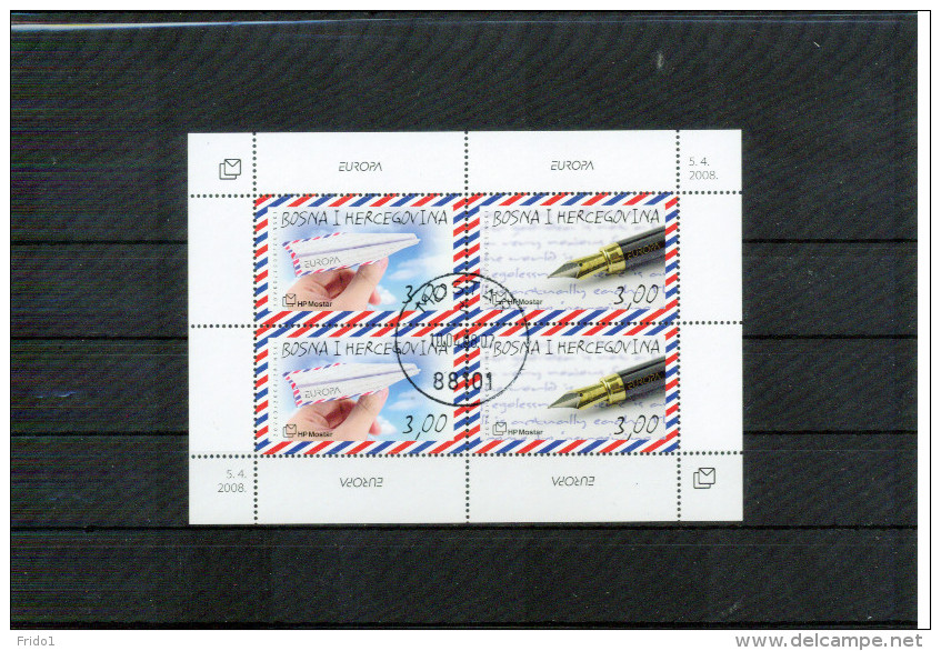 Bosnia&Herzegowina Kroatische Post Mostar 2008 Europa Cept  Block Sauber Gestempelt / Fine Used - 2008