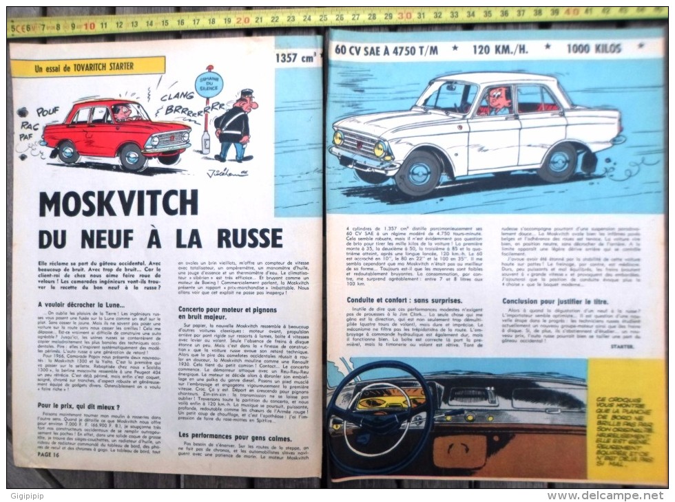 PUB PUBLICITE AUTO ILLUSTREE PAR JIDEHEM MOSKVITCH RUSSE - Material Und Zubehör