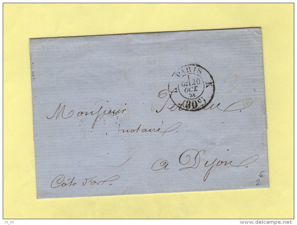 Cachet Taxe 30c - Bureau K - 20 Oct 1856 - 1849-1876: Période Classique