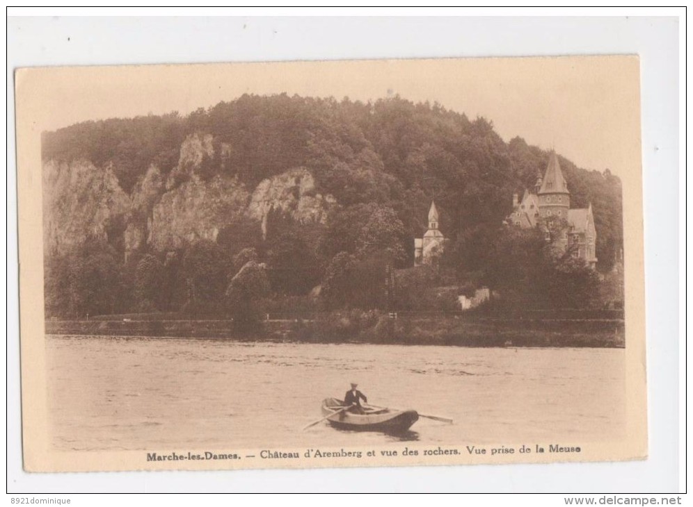 Marche-les-Dames : Château D'Aremberg Et Vue Des Rochers. Vue Prise De La Meuse - Namur