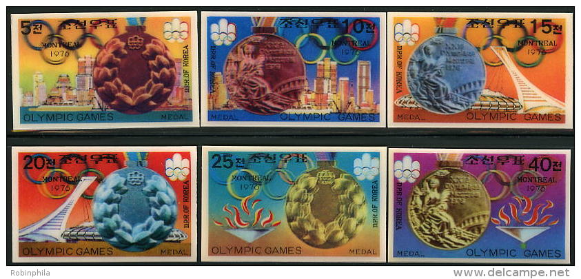 Korea 1976, SC #1550-55, 3D, 21st Olympic Games - Summer 1976: Montreal