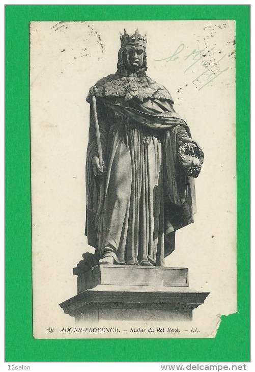 CARTE 240 AIX EN PROVENCE Statue Roi Réné - Aix En Provence