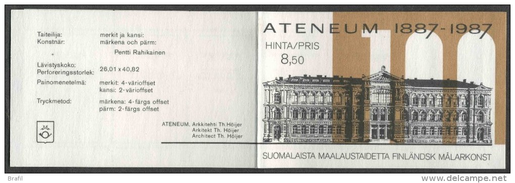 1987 Finlandia, Museo Arti Ateneum Libretto, Serie Completa Nuova (**) - Carnets