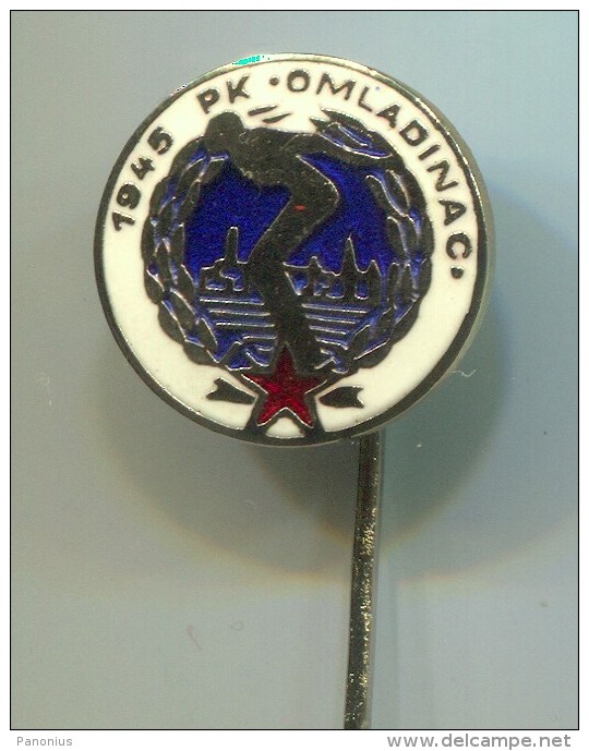 Water Polo Swimming - Club OMLADINAC Yugoslavia, Vintage Pin  Badge, Enamel - Swimming