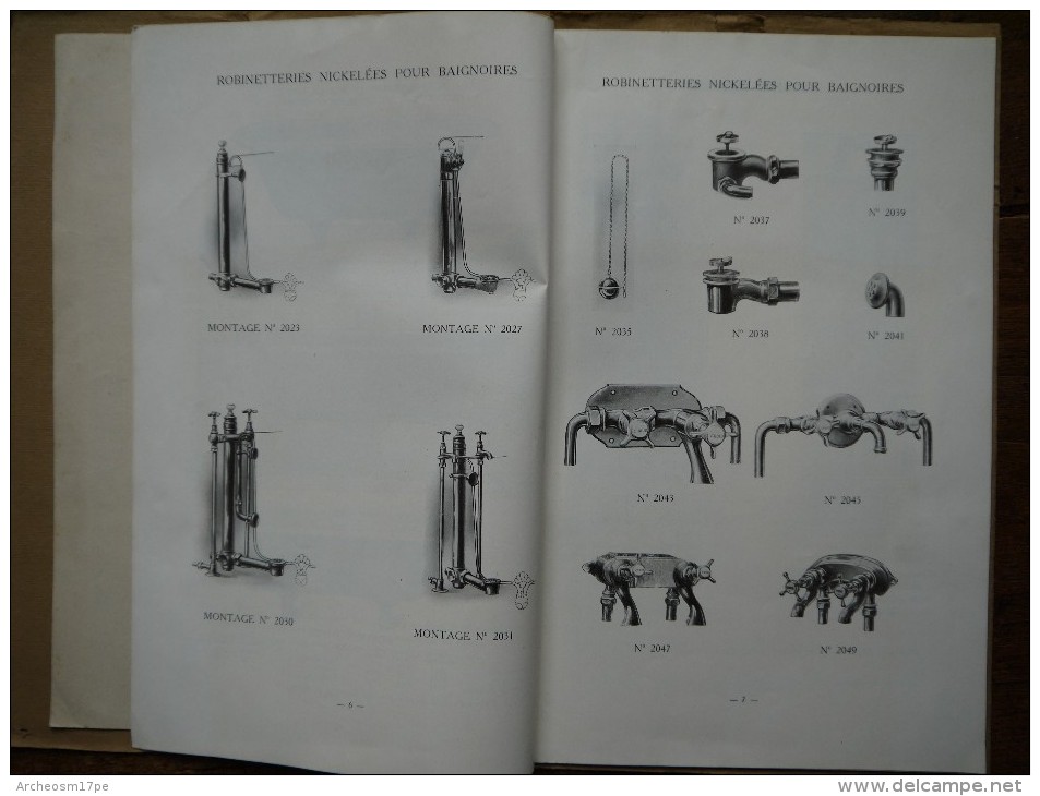 Catalogue Compagnie Anglaise The Paris Earthenware, Crystal And Hardware, Appareils Sanitaires, Lavabo, Bidets - Material Y Accesorios