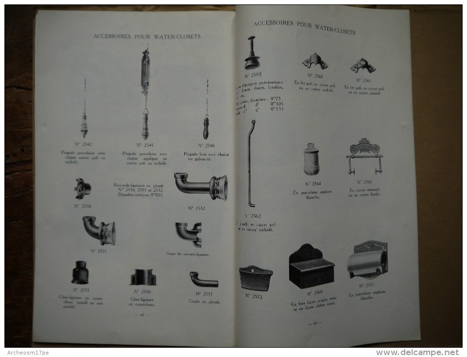 Catalogue compagnie anglaise The Paris Earthenware, Crystal and Hardware, appareils sanitaires, lavabo, bidets