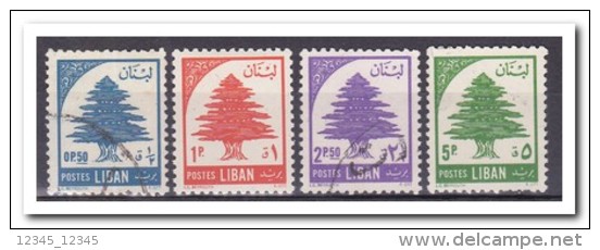Libanon 1955, Plakker+gestempeld, MH+USED, Trees - Lebanon
