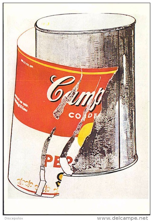 A8 FAMOUS ILLUSTRATION BY ANDY Warhol – Big Torn Campbells´ Coup Can - Illustrazione, Illustrè / Non Viaggiata - Warhol, Andy