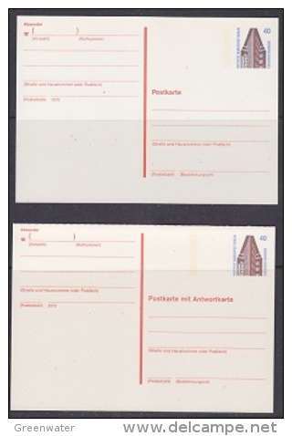 Berlin Chilehaus Hamburg  Postal Stationery 2 Diff. Cards Unused (21738) - Cartes Postales - Neuves