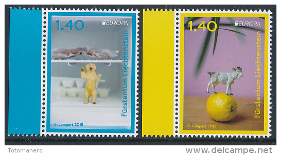 LIECHTENSTEIN, EUROPA 2015 "Old Toys" Set Of  2v** - 2015