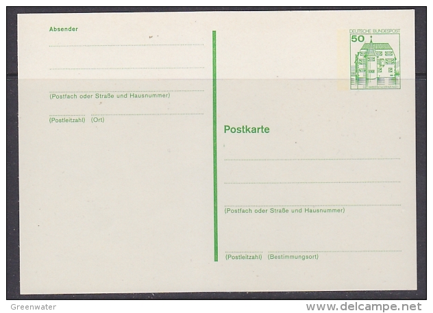 Germany 1982 Wasserschloss Inzlingen Postal Stationery Unused (21745) - Cartes Postales - Neuves